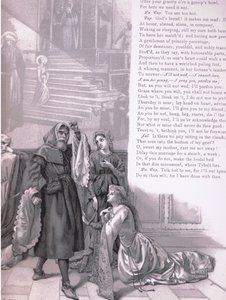 Juliet: "Er der ingen skam at sidde i skyerne?", illustration fra Romeo og Julie