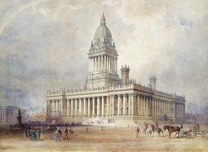 Design til Leeds Rådhus af Cuthbert Brodrick