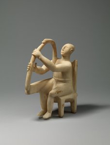 Marmorsiddende harpespiller, 2800-2700 f.Kr. (marmor)