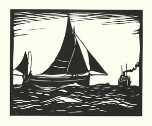 Fiskerbåde og pramme: Plymouth Hooker (træsnit)