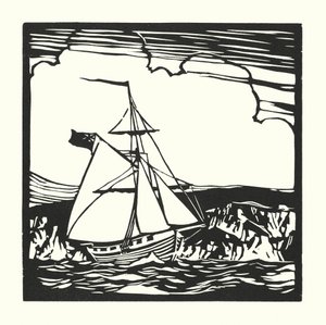 Fiskerbåde og pramme: Revenue Cutter (træsnit)