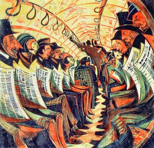 The Tube Train, ca. 1934 (linosnit)