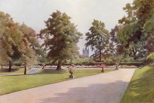Ser mod Westminster, Marlborough House Garden (farve litho) af Cyril Ward