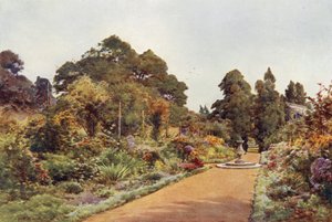 The Centre Walk, Claremont, ser mod nord (farve litho) af Cyril Ward