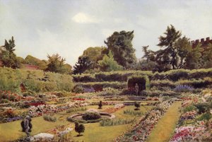 The Old Pond Garden, Hampton Court (farve litho)