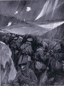 Bulgarere, der belejrer Adrianopel (1912-1913) Balkankrigen, fra Hutchinson