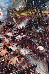 Illustration til Westward Ho! af Cyrus Cuneo