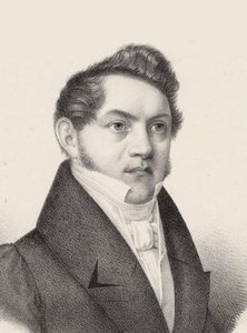 Portræt af Carl Gottlieb Reissiger 1798-1859, ca. 1830. af Czauczik
