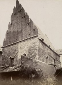 Den gamle nye synagoge, ca. 1875 af Czech Photographer Czech Photographer