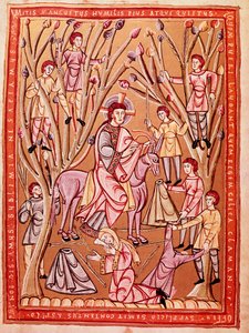Jesu triumftog ind i Jerusalem (miniature, ca. 1085) af Czech School