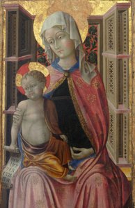 Jomfruen med barnet, detalje (maleri) af Da Paolo Visso