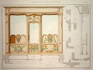 Design til en butiksfacade, illustration fra 