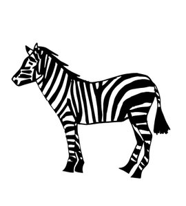 Zebra, 2024 (blandede medier)