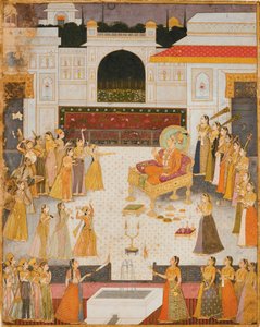 En aftenforestilling for Maharaja Abhai Singh af Dalchand