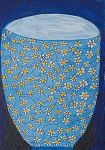 Blue Daisy-vase af Dale Hefer & Family