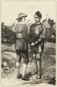 Hopeful and Christian fra The Pilgrims Progress From This World, To That What Is To Come af John Bunyan (1628-1688) illustration af Thomas Dalziel (1823-1906) Hopeful from the town of Vanity slutter sig til C af Dalziel Brothers