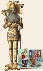 Edward The Black Prince (1330-76) (gouache på papir)
