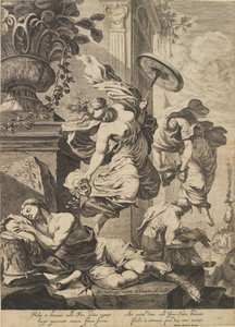 Allegori med Fortuna og en sovende kunstner i antik kostume