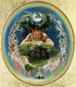 Faun og feerne, ca. 1834 af Daniel Maclise
