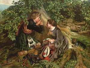 Skotske elskere, 1863 af Daniel Maclise