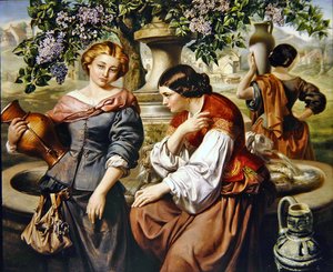 Landsbyens sladdere af Daniel Maclise