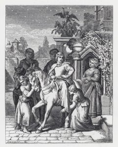 Illustration til Tennysons digt, The Princess (gravering)