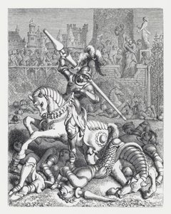 Illustration til Tennysons digt, The Princess (gravering) af Daniel (after) Maclise