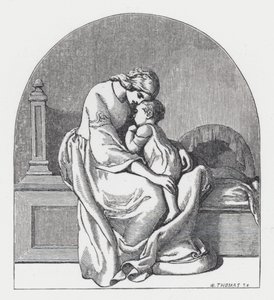 Illustration til Tennysons digt, The Princess (gravering) af Daniel (after) Maclise