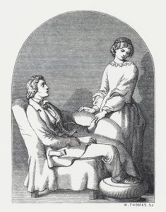 Illustration til Tennysons digt, The Princess (gravering) af Daniel (after) Maclise