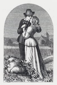 Illustration til Tennysons digt, The Princess (gravering) af Daniel (after) Maclise