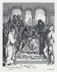 Illustration til Tennysons digt, The Princess (gravering) af Daniel (after) Maclise