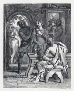 Illustration til Tennysons digt, The Princess (gravering) af Daniel (after) Maclise