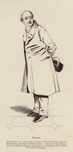 Johann Wolfgang von Goethe, tysk digter og dramatiker af Daniel (after) Maclise