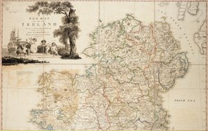 Et nyt kort over det civile og kirkelige Irland af Daniel Augustus Beaufort