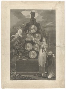 Allegory op de Vrede van Amiens, 1802 Den generelle fred gennem balance mellem tapperhed marts 1802 (titel på objekt) af Daniel Berger
