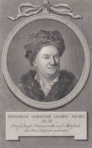 Portræt af Friedrich Ludwig Hermann Muzel, ca. 1778. af Daniel Berger