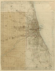 Plan for Chicago, Chicago, Illinois, Diagram, der viser byvækst, 1909.