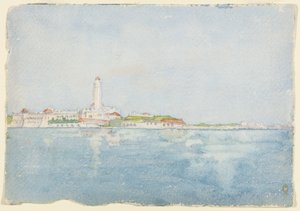 Skitse taget i Algier, Nordafrika, Rejseskitse, 1896.