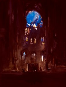 Interiør af Notre-Dame af Daniel Cacouault