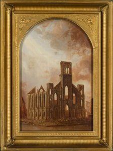 Saint Pauls Universalist Church efter Chicago-branden i 1871, 1872 af Daniel Folger Bigelow