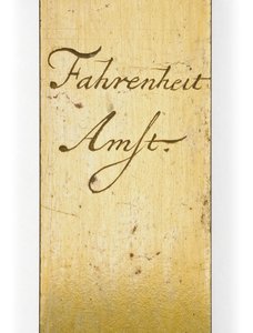 Signeret termometer skala af Daniel Gabriel Fahrenheit