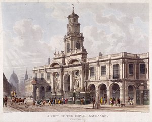 Royal Exchange 2nd exterior, London, 1816 af Daniel Havell