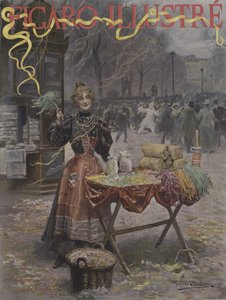 Køb mig noget konfetti! (Køb noget konfetti fra mig!). Forside af Le Figaro Illustre, februar 1897
