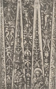 Design til kanalerne i riflet rustning, ca. 1515. af Daniel Hopfer
