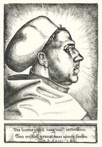 Martin Luther, tysk protestantisk reformator af Daniel Hopfer