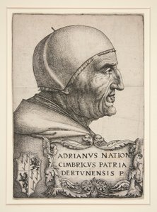 Portræt af Adrien VI (Hadrian VI, pave 1522-1523) af Daniel Hopfer
