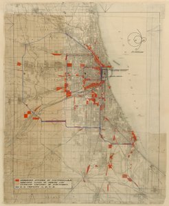 Plan over Chicago, Chicago, Illinois, Jernbanekredsløbsdiagram