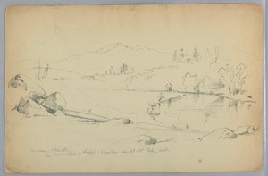 Ammonoosuc River og White Mountains, N.H. af Daniel Huntington