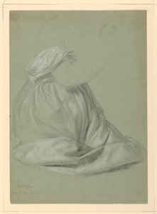 Draperistudie til "A Magdalen" af Daniel Huntington