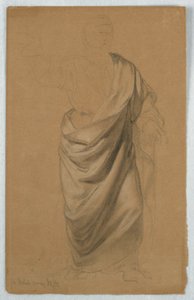 Drapery-undersøgelse for "Tribute Money" af Daniel Huntington